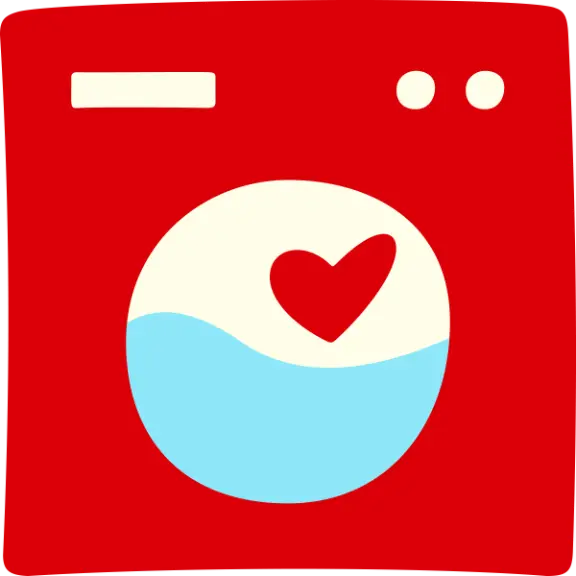 Hand drawn icon of clothes washer